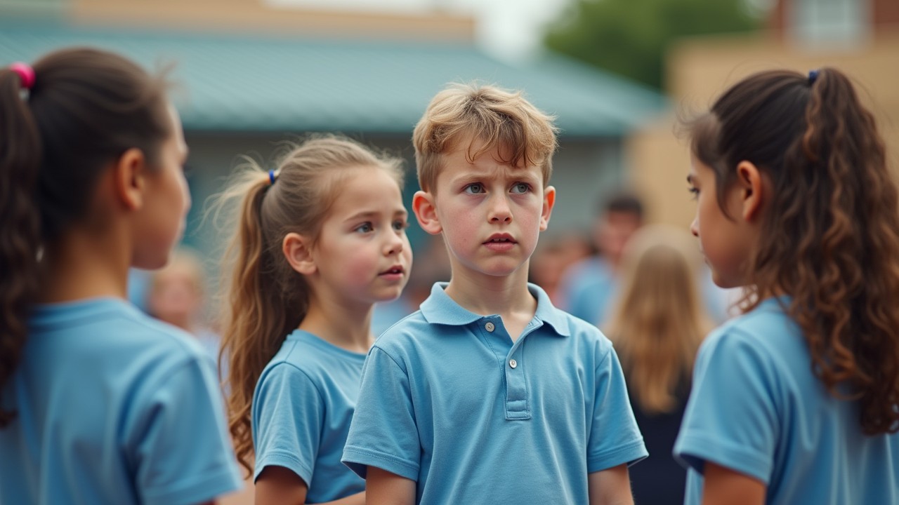 Students witnessing a bullying incident